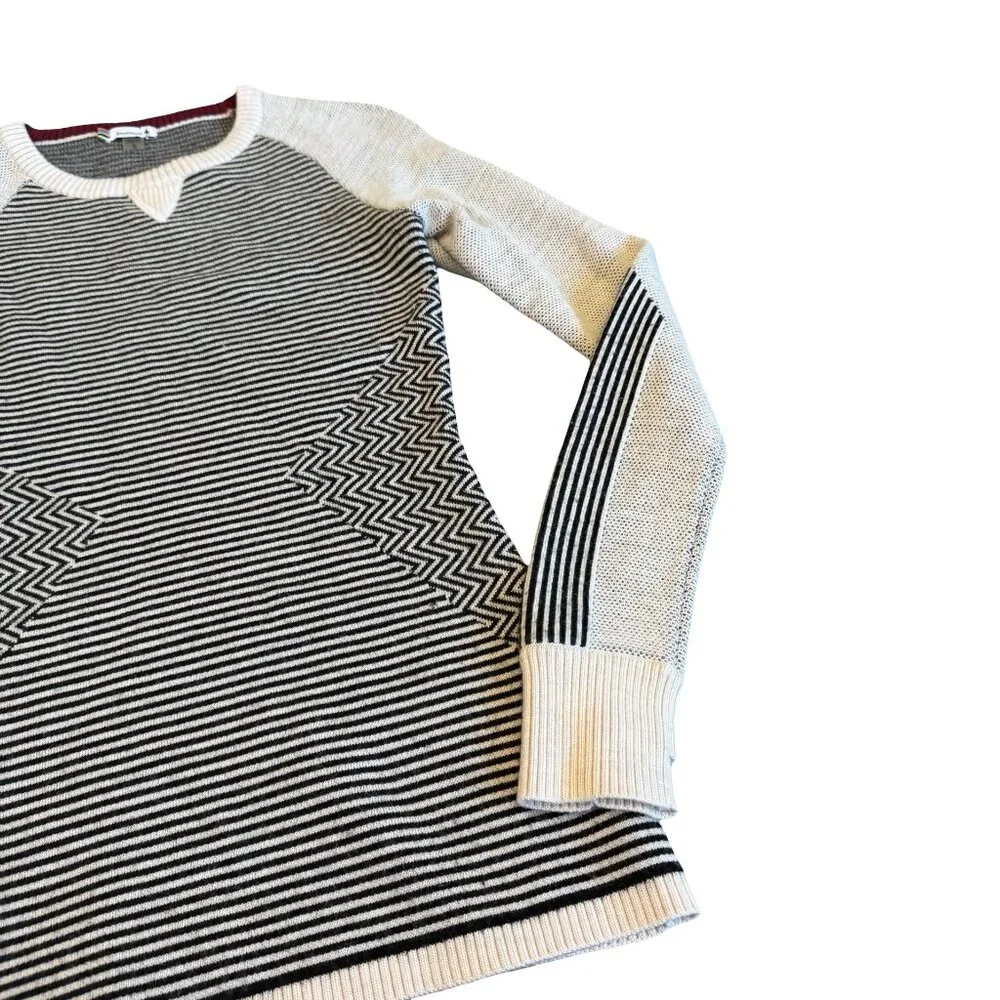 Smartwool Dacono Ski Crew Sweater Pullover Black White Stretch Size Small Womens - Picture 6 of 11